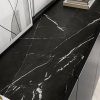 Komoda EUROPA čierna + čierny mramor