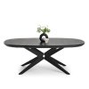Rozkladací jedálenský stôl AMOS čierny