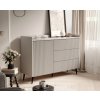 Moderná komoda CONNER kašmír 126 cm