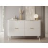 Dizajnová komoda HAYDEN biela 150 cm