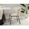 Moderná čalúnená stolička JESSE béžová + čierne nohy