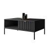 Konferenčný stolík CORA so šuflíkom čierna
