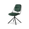 Moderná čalúnená sedačka s automatickým návratom ALLANE zelená + čierna podnož