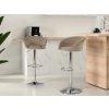Dizajnová barová stolička AERA béžový zamat + chróm