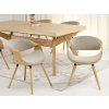 Jedálenská stolička HANNAH béžová + dubová podnož