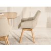 Otočná jedálenská stolička PIERS béžový melír + dubové nožičky