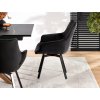Otočná jedálenská stolička PIERS čierna + čierna nožičky