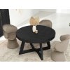 Moderný okrúhly rozkladací stôl OLGA čierny