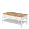 Konferenčný  stolík VERNON biela + dub nash