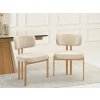 Dizajnová jedálenská stolička OREN béžová + dub