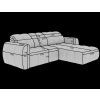Dizajnová rohová sedačka FRANCIS