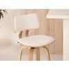 Drevená otočná stolička Chiara krémová