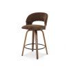 Barová stolička otočná KARA hnedá orech