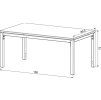 Záhradný stôl BRYAN 150x89cm béžový