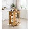 Regál bambus, prírodný