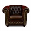 Kreslo CHESTERFIELD tmavohnedá