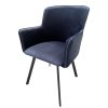 Čalúnená jedálenská stolička, VIKTOR modra zamat