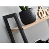 Škandinávsky regál JENS, čierny, dub sonoma