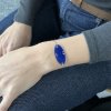 Náramek Pulcheria modrý Ryzlink se třpytkami na ruce 1024x1024 II