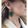 Náušnice monstera hubená na kroužku