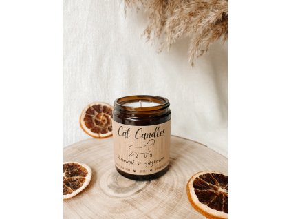 Přírodní sójová svíčka Pomeranč se zázvorem