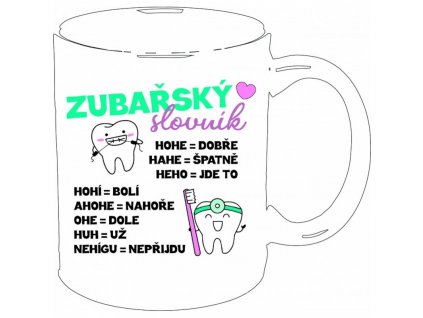 Hrnek 'Zubařský slovník'