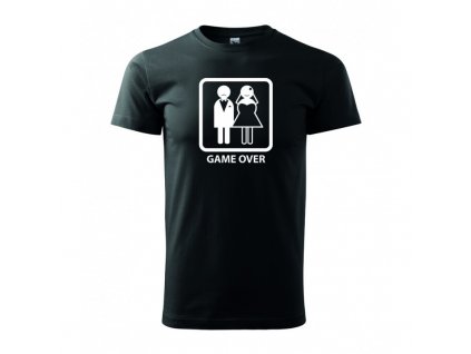 Pánské tričko 'Game over' (Barva trika bílá (00), Velikost XS)