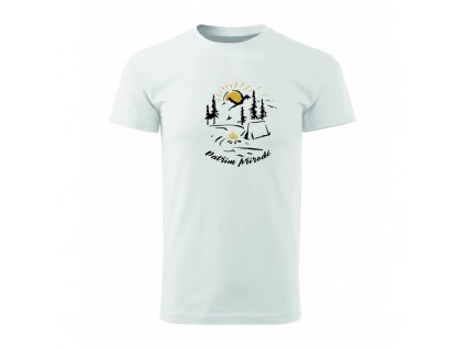 Pánské tričko - Patřím přírodě (Barva trika bílá (00), Barva potisku černá, Velikost S)