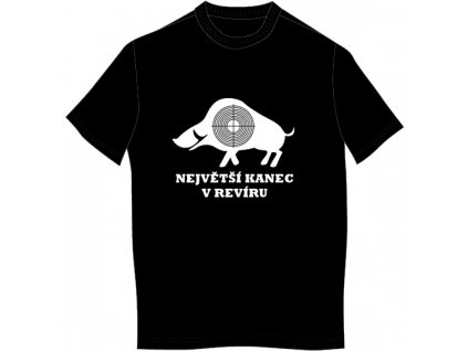 Pánské tričko 'Největší kanec v revíru' (Barva trika bílá (00), Velikost XS)