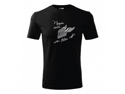 Pánské tričko - Nejezdím rychle (motorkář) (Barva trika bílá (00), Velikost XS)