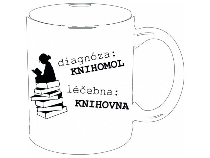 Hrnek - Diagnóza: Knihomol (Barva Bílá)