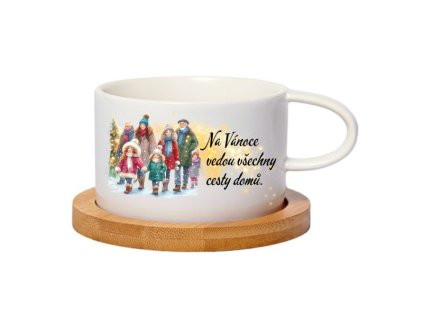 Hrnek makronka - Na Vánoce vedou všechny cesty domů