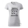 Dámské tričko  'Takhle poslouchá JEZEVČÍK' (Barva trika bílá (00), Barva potisku černá, Velikost XS)