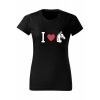 Dámské tričko - I ♥ HORSE (Barva trika bílá (00), Velikost XS)