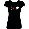Dámské tričko - I ♥ bulteriér (Barva trika bílá (00), Dámská velikost XS)