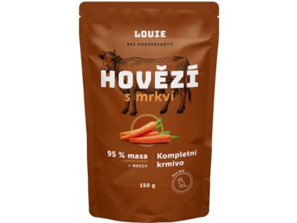 Louie kaps.pro psy hovězí s mrkví 150g