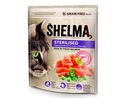 SHELMA Cat Sterilised Salmon GF 750 g