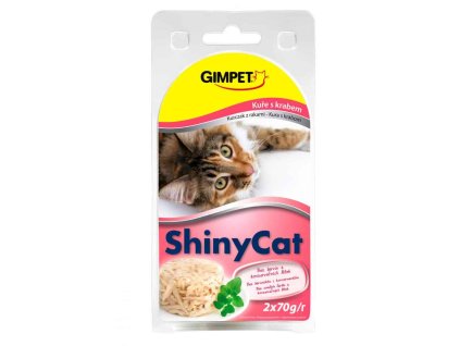 ShinyCat kuře s krabem 2×70 g | nízkotučná konzerva pro kočky