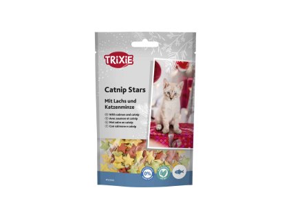 Xmas Catnip Stars, pamlsek losos s catnipem, 50 g