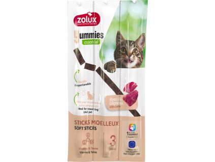 ZOLUX YUMMIES jehněčí s rýží 3 ks | Měkké masové tyčinky pro kočky