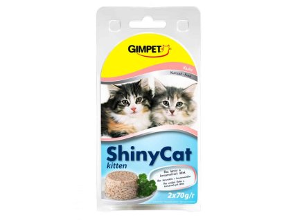 GIMCAT ShinyCat Kitten kuře 2×70 g | Konzerva pro koťata
