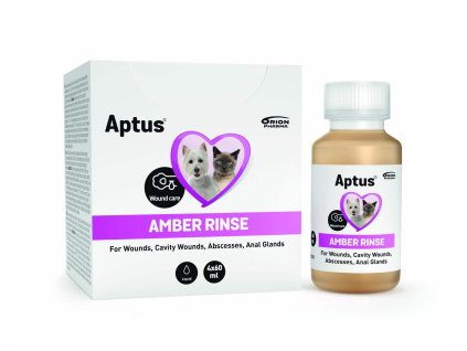 APTUS Amber Rinse 4×60 ml | Oplach ran pro psy a kočky