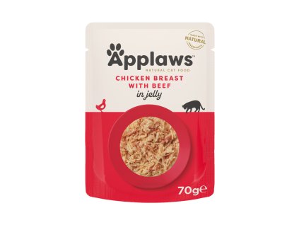 Applaws kapsička Cat Jelly Kuřecí prsa s hovězím 70g