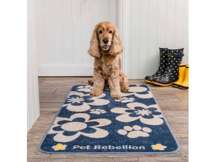 PET REBELLION Behoun XL 57x110cm Flowers Blue 1607202416301241225