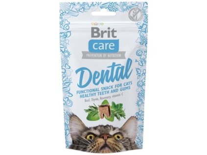 Brit Care Cat Snack Dental krůtí 50 g | Dentální pamlsky pro kočky