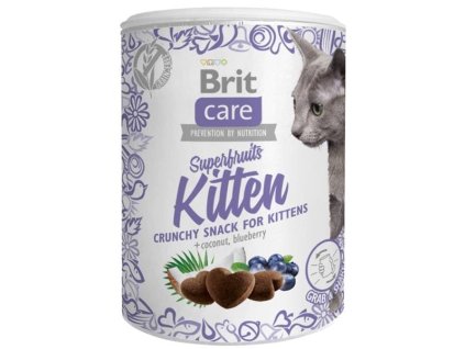 Brit Care Cat Snack Superfruits Kitten 100 g | Funkční pamlsek pro koťata