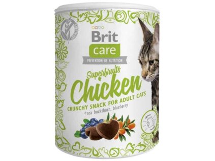 Brit Care Cat Snack Superfruits Chicken 100 g | Funkční pamlsek pro kočky