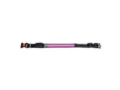 LED nylonovy obojek ruzovy s USB nabijenim 48 cm 1008201609024649306