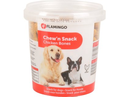 Flamingo Pamlsky kureci tvar kost pro psy 500g 0310201912344519063