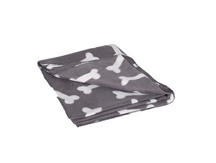 Fleecova deka seda kost 150x130CM 0410201614470129418